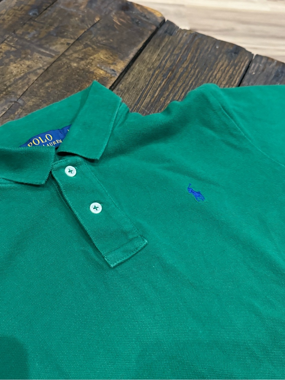Polo by Ralph Lauren Emerald Green Short-Sleeve Polo Shirt Boys Size Large 14-16